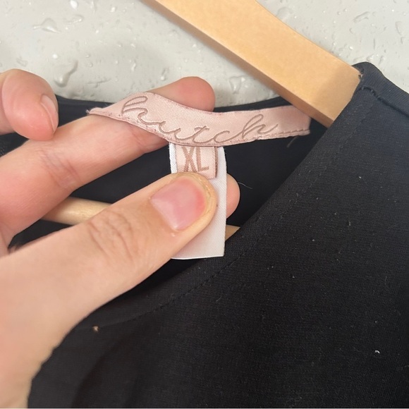 Hutch Colorblock Fit N Flare Mini Dress Casual Stretch Black Pink XL - Picture 2 of 4